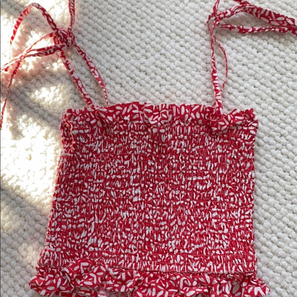 Red Princess Polly sinched top